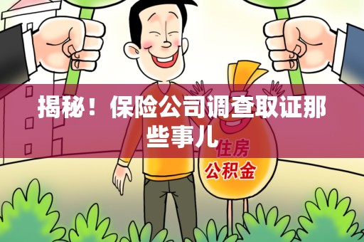 丰泽揭秘！保险公司调查取证那些事儿