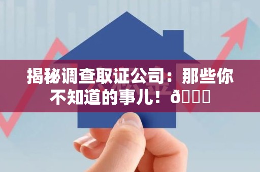 丰泽揭秘调查取证公司：那些你不知道的事儿！😎