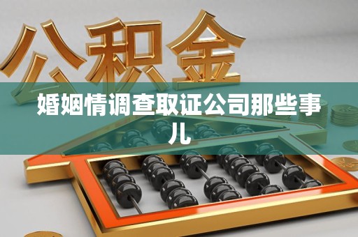 丰泽婚姻情调查取证公司那些事儿