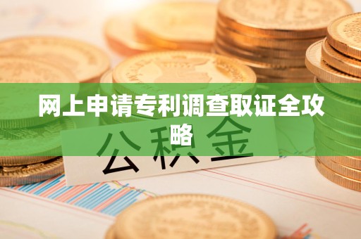 丰泽网上申请专利调查取证全攻略