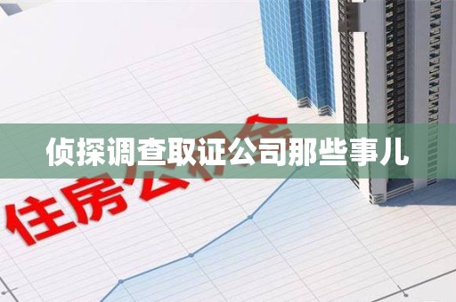 丰泽侦探调查取证公司那些事儿