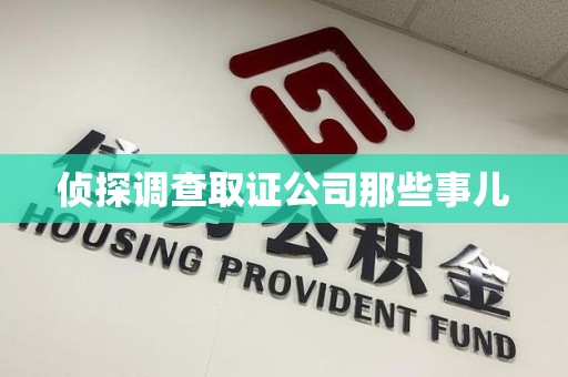 丰泽侦探调查取证公司那些事儿