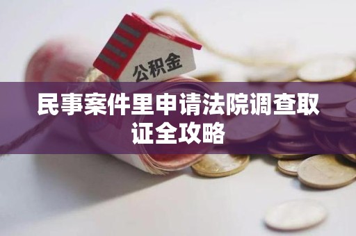 丰泽民事案件里申请法院调查取证全攻略