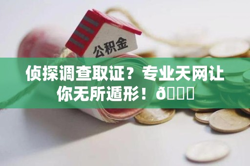 丰泽侦探调查取证？专业天网让你无所遁形！😎