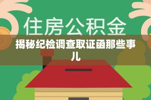 丰泽揭秘纪检调查取证函那些事儿
