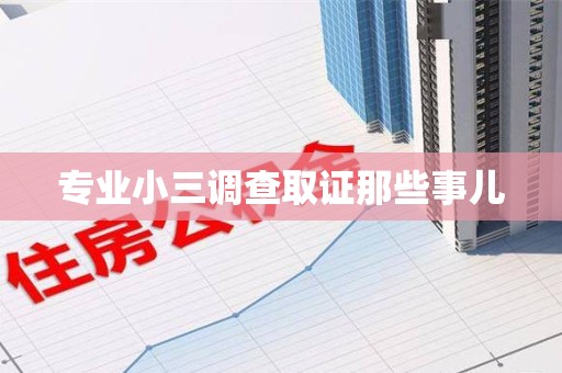 丰泽专业小三调查取证那些事儿