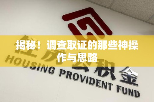 丰泽揭秘！调查取证的那些神操作与思路