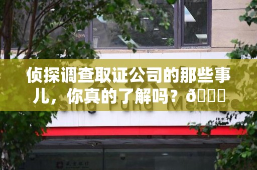丰泽侦探调查取证公司的那些事儿，你真的了解吗？😎