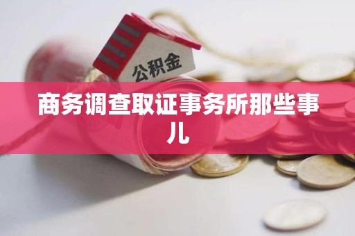 丰泽商务调查取证事务所那些事儿