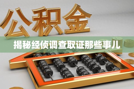 丰泽揭秘经侦调查取证那些事儿